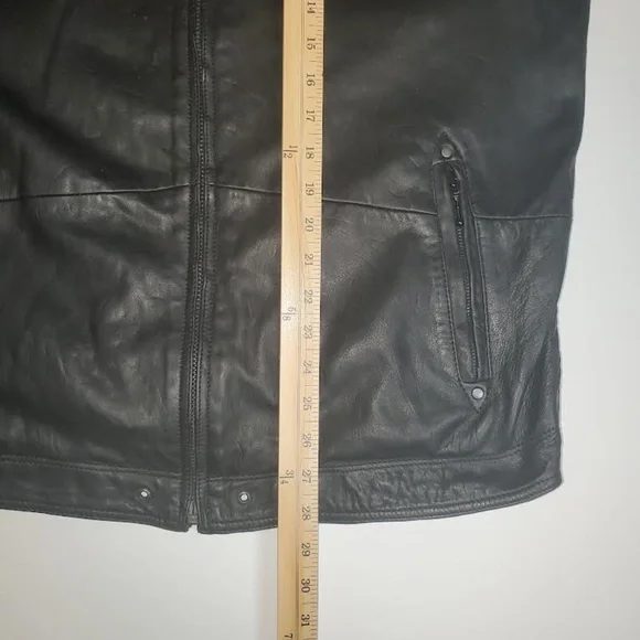 Mens Premium Black Cafe Racer Lambskin Leather Jacket - Picture 16 of 16